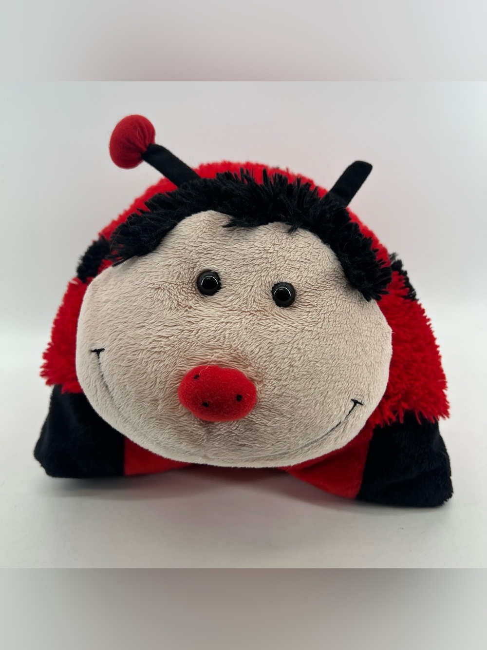 Pillow Pets Ladybug Plush Stuffed Animal Red Black Polka Dot Spotted 2010 18”